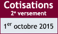 Cotisations - 2e versement