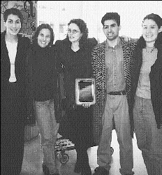 McGill's team: Vikki Andrighetti,   Christine Lonsdale, Kimberly Trapp, M. J. Fernandes (coach) and Sarah Geh