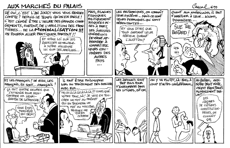 Caricature du Journal du Barreau - &eacute;dition du 15 janvier 2000