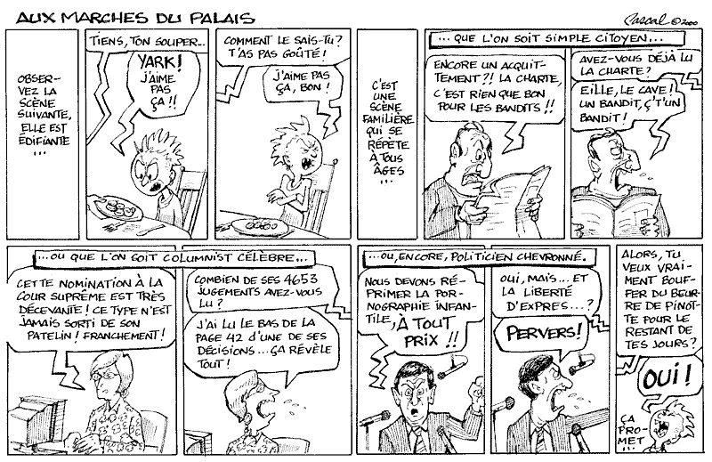 Caricature du Journal du Barreau - &eacute;dition du 15 f&eacute;vrier 2000