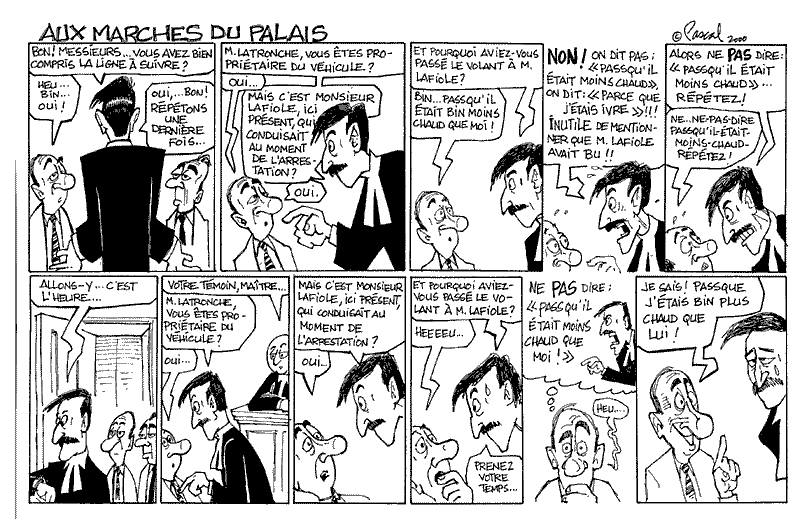 Caricature du Journal du Barreau - &eacute;dition du 1er mars 2000