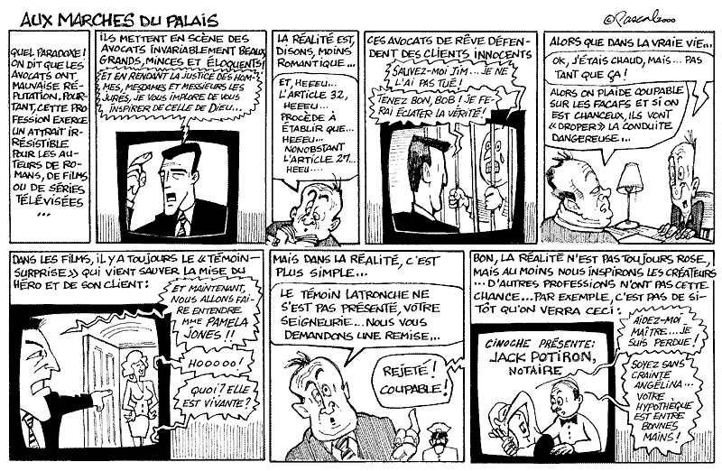 Caricature du Journal du Barreau - &eacute;dition du 1er avril 2000