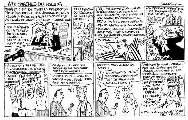 Caricature du Journal du Barreau - &eacute;dition du 15 avril 2000
