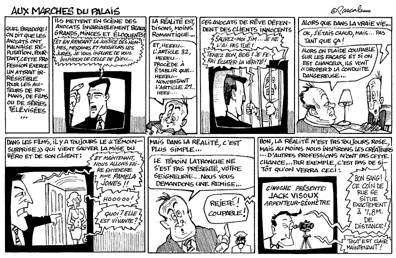 Caricature du Journal du Barreau - &eacute;dition du 1er mai 2000