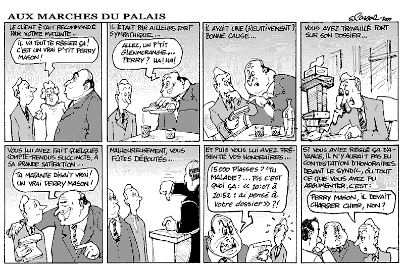 Caricature du Journal du Barreau - &eacute;dition du 15 d&eacute;cembre 2000