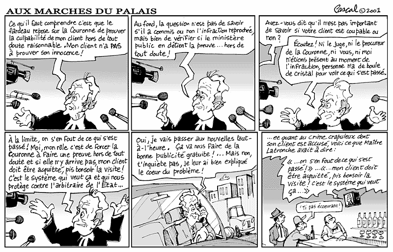 Caricature du Journal du Barreau - &eacute;dition du 15 juin 2001