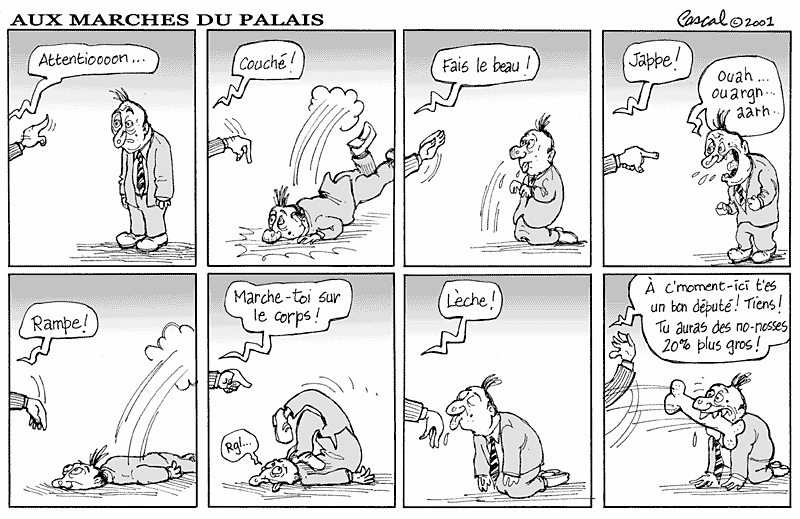 Caricature du Journal du Barreau - &eacute;dition du 1er juillet 2001