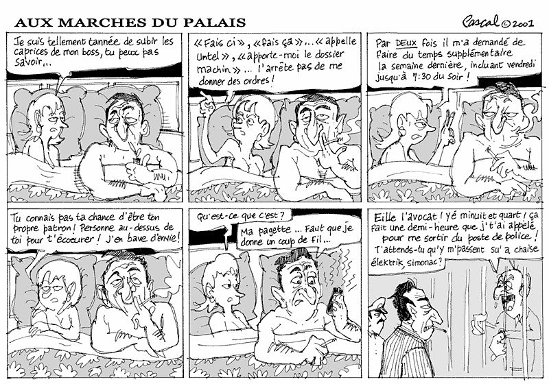 Caricature du Journal du Barreau - &eacute;dition du 15 septembre 2001