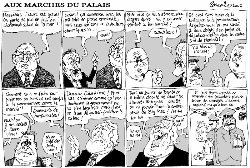 Caricature du Journal du Barreau - &eacute;dition du 1 octobre 2001