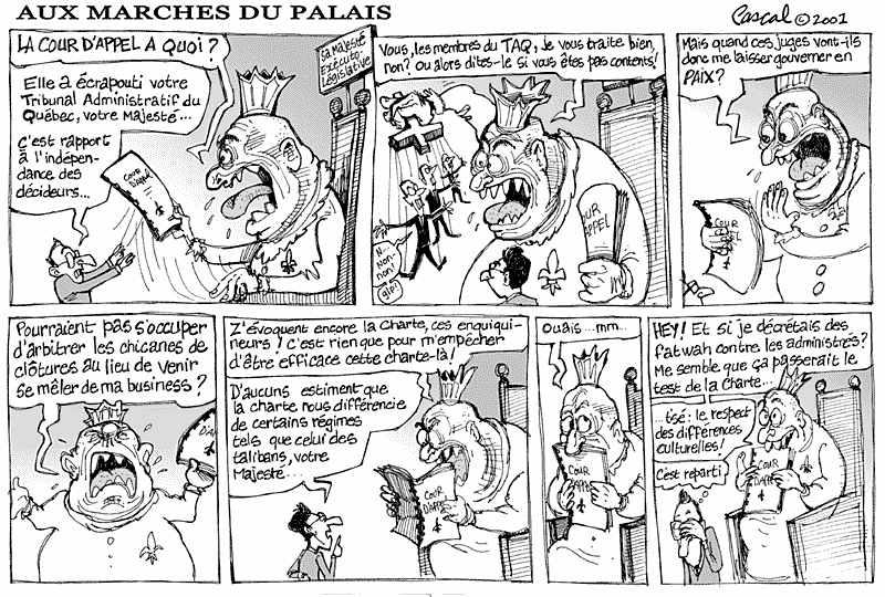 Caricature du Journal du Barreau - &eacute;dition du 15 novembre 2001