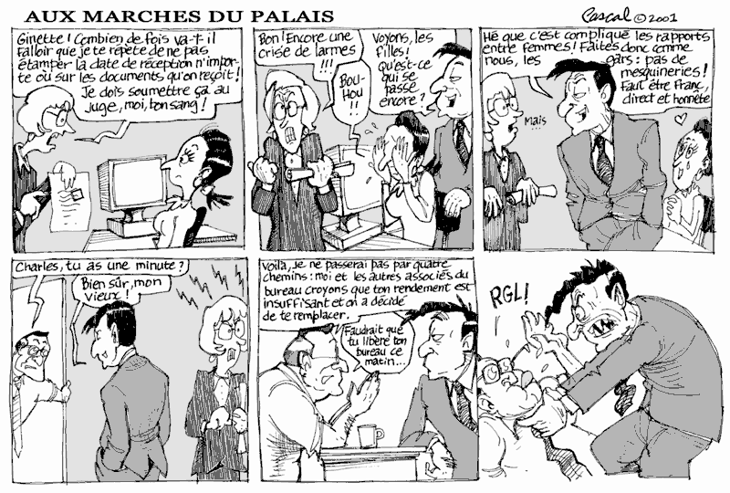 Caricature du Journal du Barreau - &eacute;dition du 15 janvier 2002