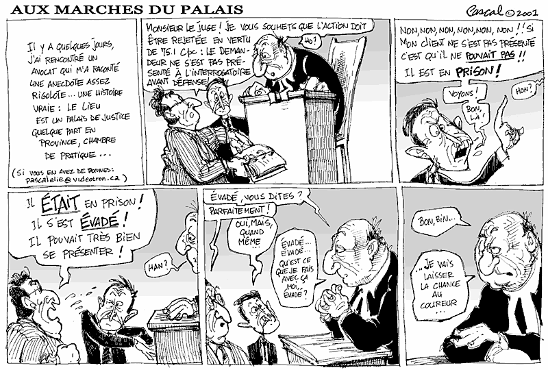 Caricature du Journal du Barreau - &eacute;dition du 1er f&eacute;vrier 2002