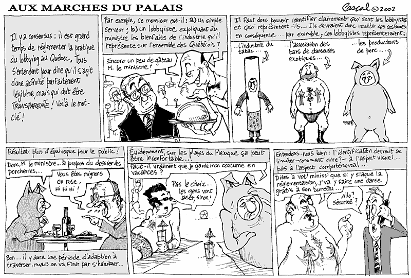 Caricature du Journal du Barreau - &eacute;dition du 1er mars 2002