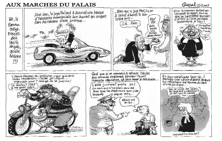 Caricature du Journal du Barreau - &eacute;dition du 15 mars 2002