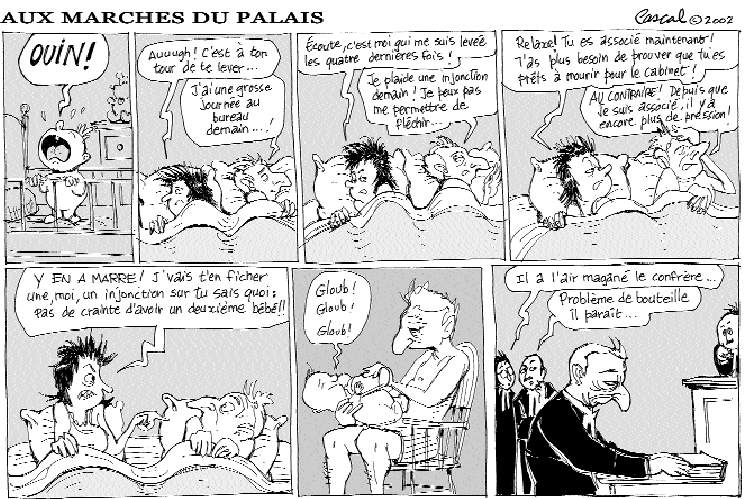 Caricature du Journal du Barreau - &eacute;dition du 1er mai 2002