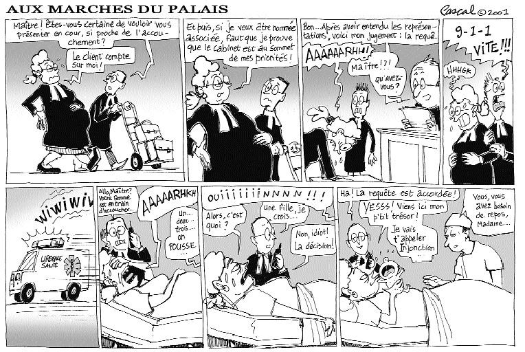 Caricature du Journal du Barreau - &eacute;dition du 1er juillet 2002