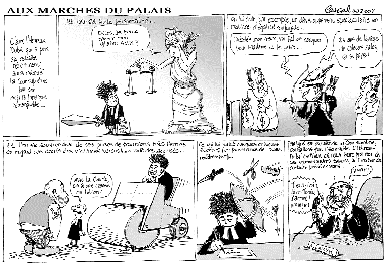 Caricature du Journal du Barreau - &eacute;dition du 1er ao&ucirc;t 2002