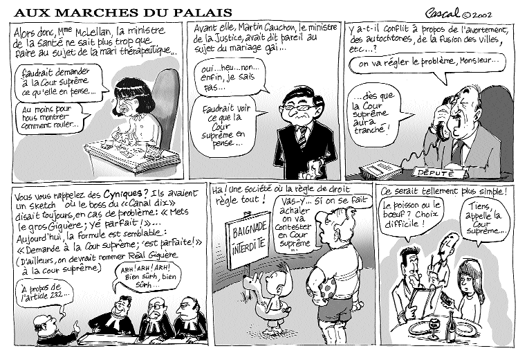 Caricature du Journal du Barreau - &eacute;dition du 15 septembre 2002