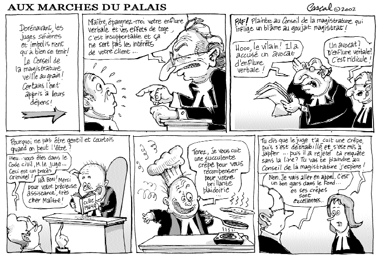 Caricature du Journal du Barreau - &eacute;dition du 1er octobre 2002