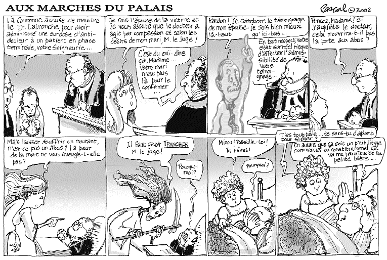 Caricature du Journal du Barreau - &eacute;dition du 15 octobre 2002