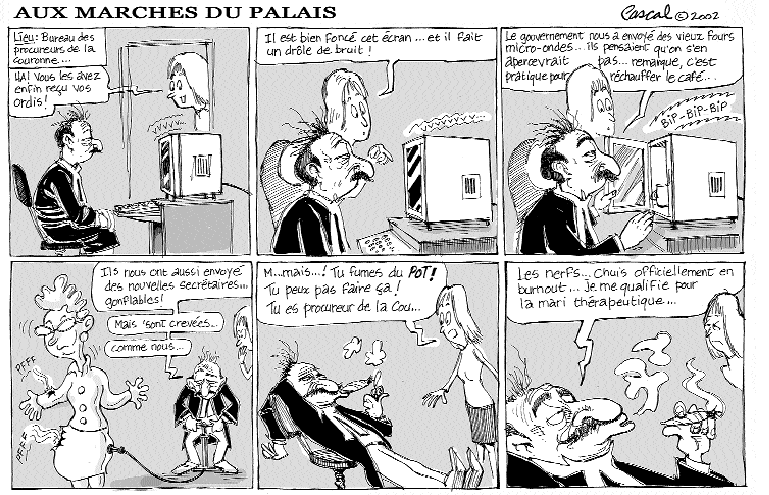 Caricature du Journal du Barreau - &eacute;dition du 1er novembre 2002