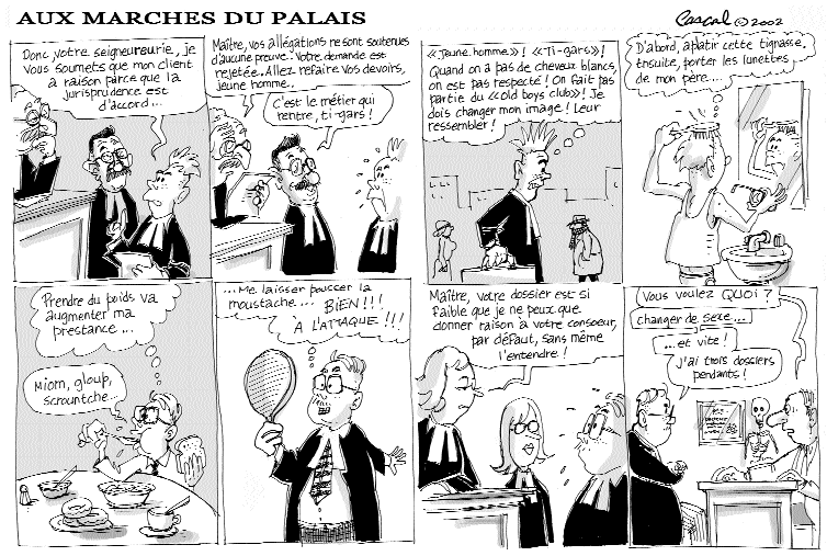 Caricature du Journal du Barreau - &eacute;dition du 1er d&eacute;cembre 2002