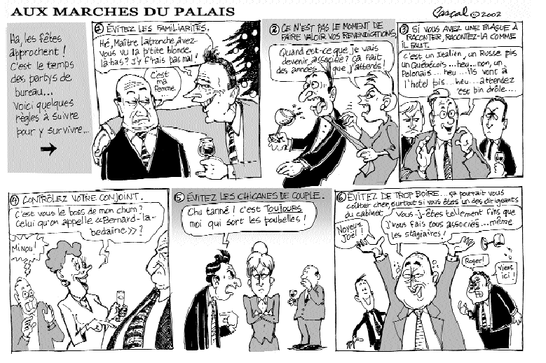 Caricature du Journal du Barreau - &eacute;dition du 15 d&eacute;cembre 2002