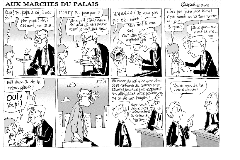 Caricature du Journal du Barreau - &eacute;dition du 15 janvier 2003