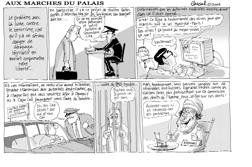 Caricature du Journal du Barreau - &eacute;dition du 15 f&eacute;vrier 2003
