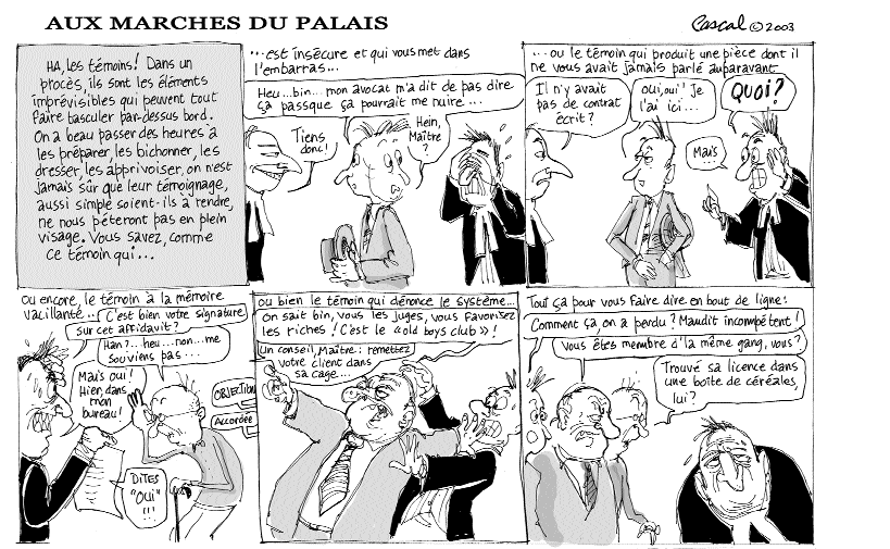 Caricature du Journal du Barreau - &eacute;dition du 15 avril 2003