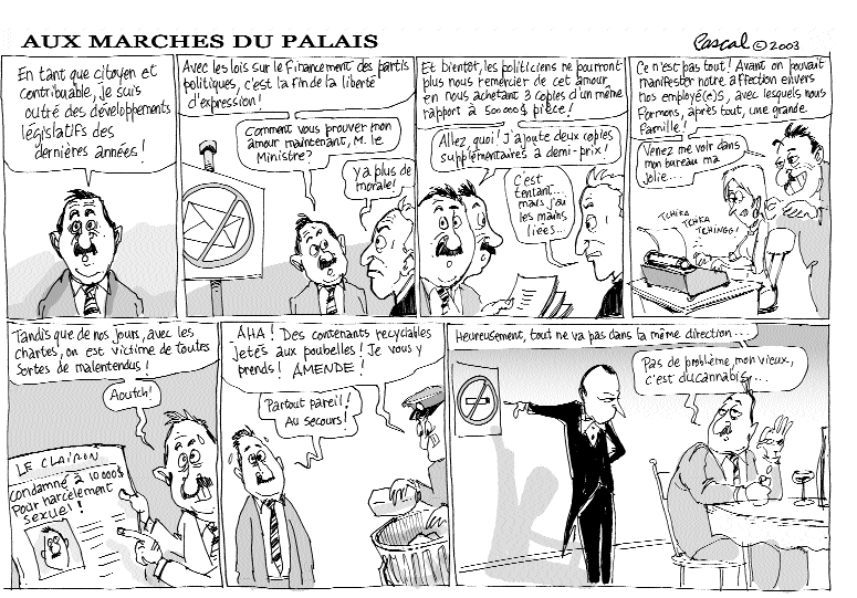 Caricature du Journal du Barreau - &eacute;dition du 1er juin 2003