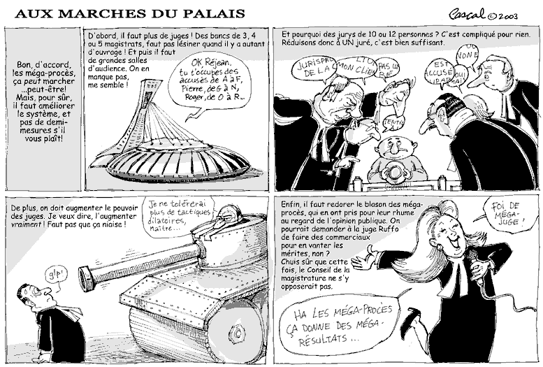 Caricature du Journal du Barreau - &eacute;dition du 15 novembre 2003