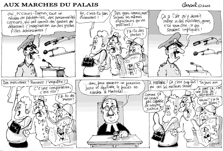 Caricature du Journal du Barreau - &eacute;dition du 1er d&eacute;cembre 2003