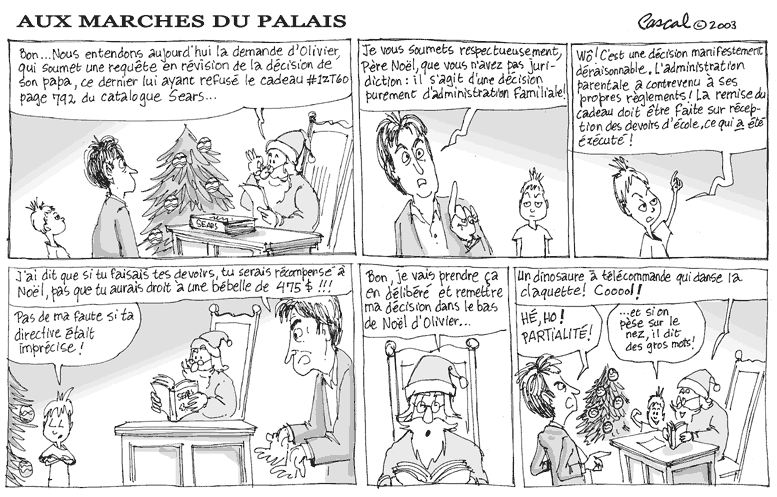 Caricature du Journal du Barreau - &eacute;dition du 15 d&eacute;cembre 2003