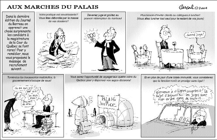 Caricature du Journal du Barreau - &eacute;dition du 1er f&eacute;vrier 2004
