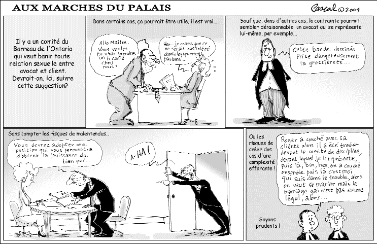 Caricature du Journal du Barreau - &eacute;dition du 15 f&eacute;vrier 2004