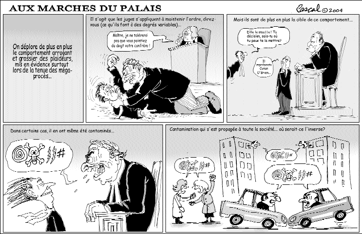 Caricature du Journal du Barreau - &eacute;dition du 15 mars 2004