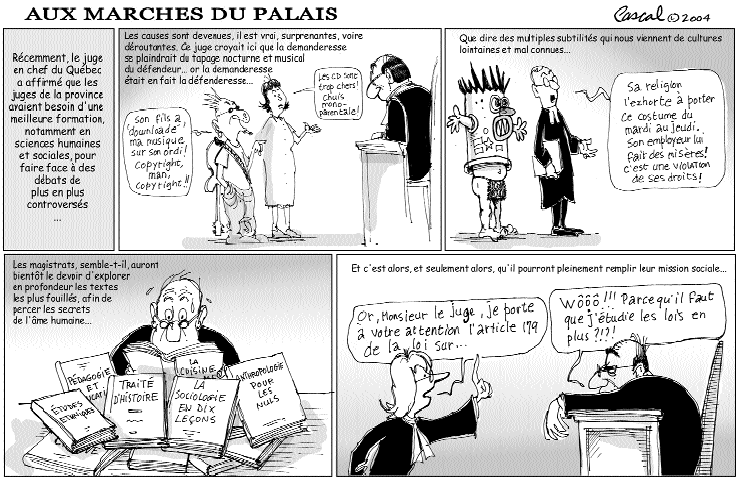 Caricature du Journal du Barreau - &eacute;dition du 15 juin 2004