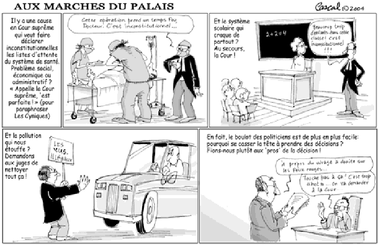 Caricature du Journal du Barreau - &eacute;dition du 1er juillet 2004
