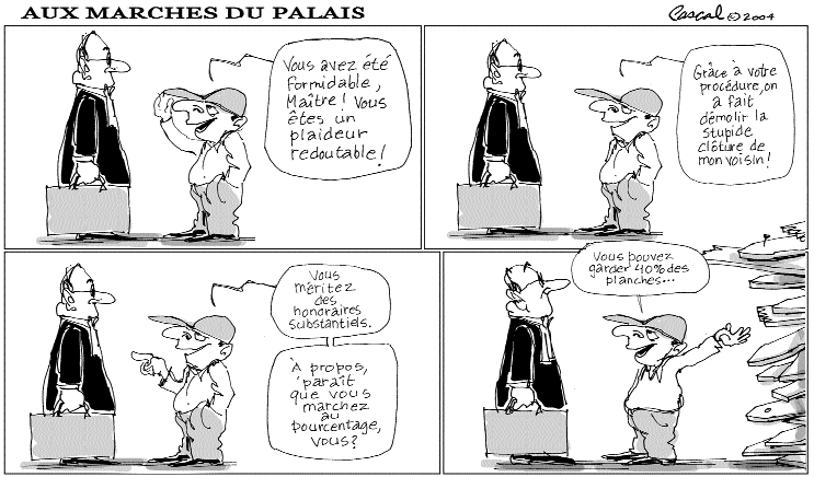 Caricature du Journal du Barreau - &eacute;dition du 1er ao�t 2004
