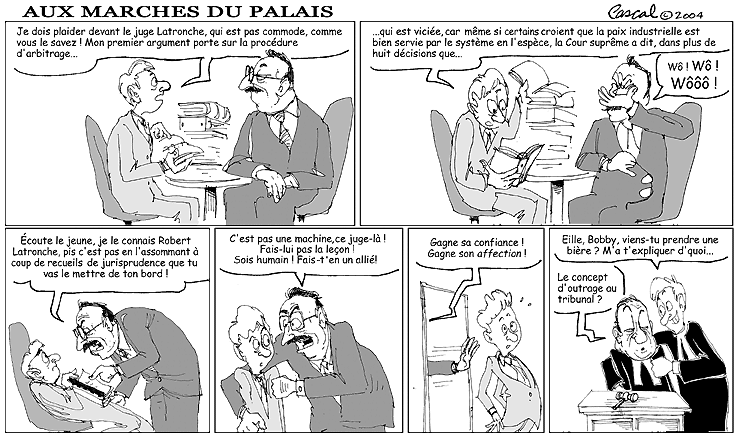 Caricature du Journal du Barreau - &eacute;dition du 15 octobre 2004