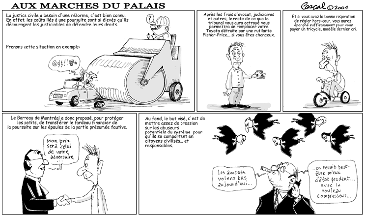 Caricature du Journal du Barreau - &eacute;dition du 1er d�cembre 2004