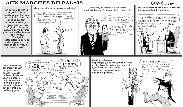 Caricature du Journal du Barreau - &eacute;dition du 15 d�cembre 2004