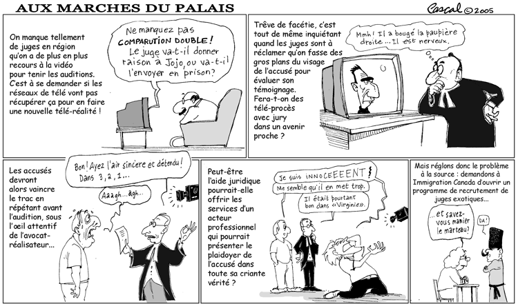 Caricature du Journal du Barreau - &eacute;dition du 15 janvier 2005