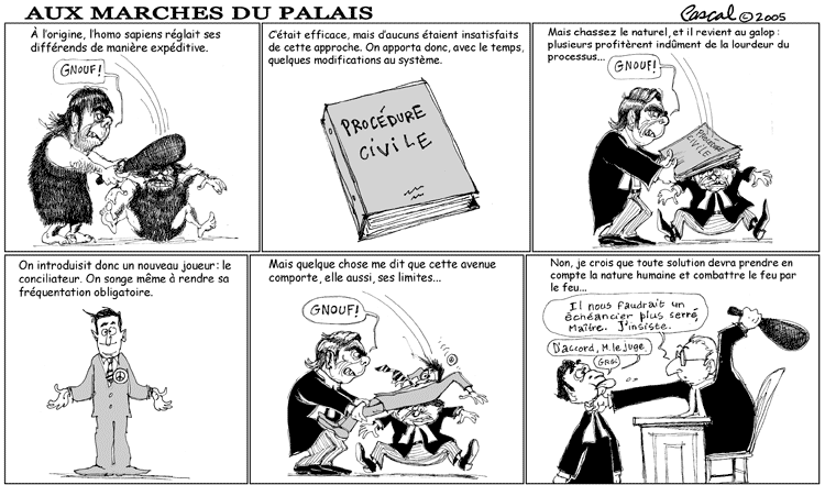 Caricature du Journal du Barreau - &eacute;dition du 15 mars 2005