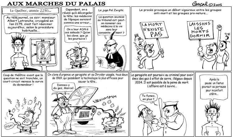 Caricature du Journal du Barreau - &eacute;dition du 15 avril 2005