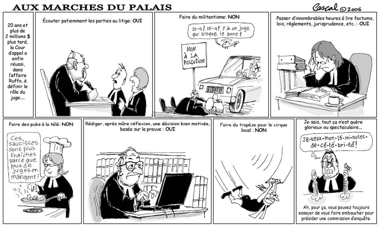 Caricature du Journal du Barreau - &eacute;dition du janvier 2006