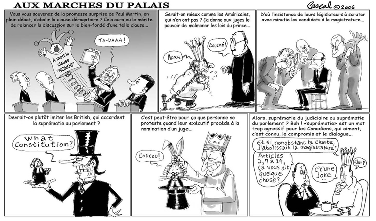 Caricature du Journal du Barreau - &eacute;dition du f�vrier 2006