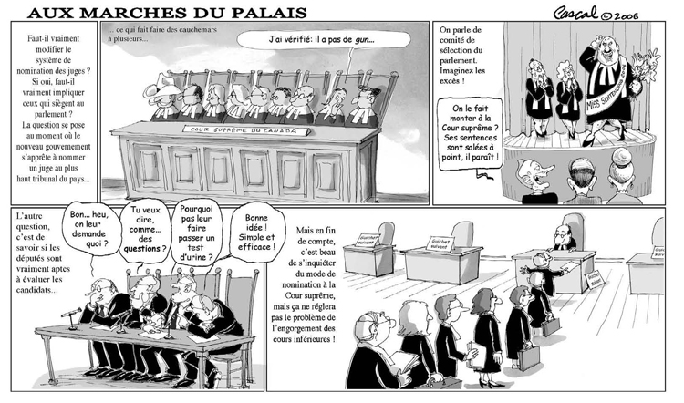 Caricature du Journal du Barreau - &eacute;dition de mars 2006