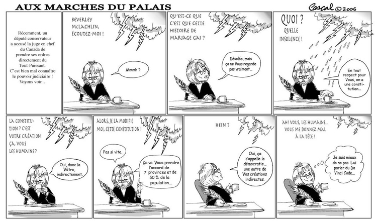 Caricature du Journal du Barreau - &eacute;dition de juillet 2006